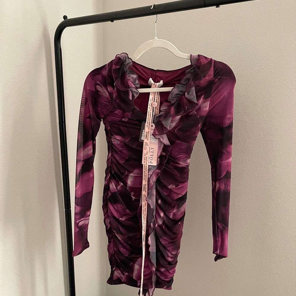Oh Polly Bodycon Ruffle Dress